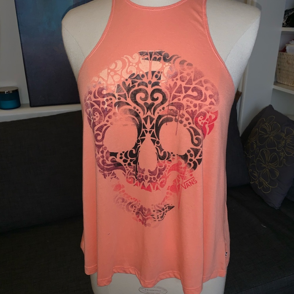 SALE ⭐️ Vans skull racer back tank top. NWOT